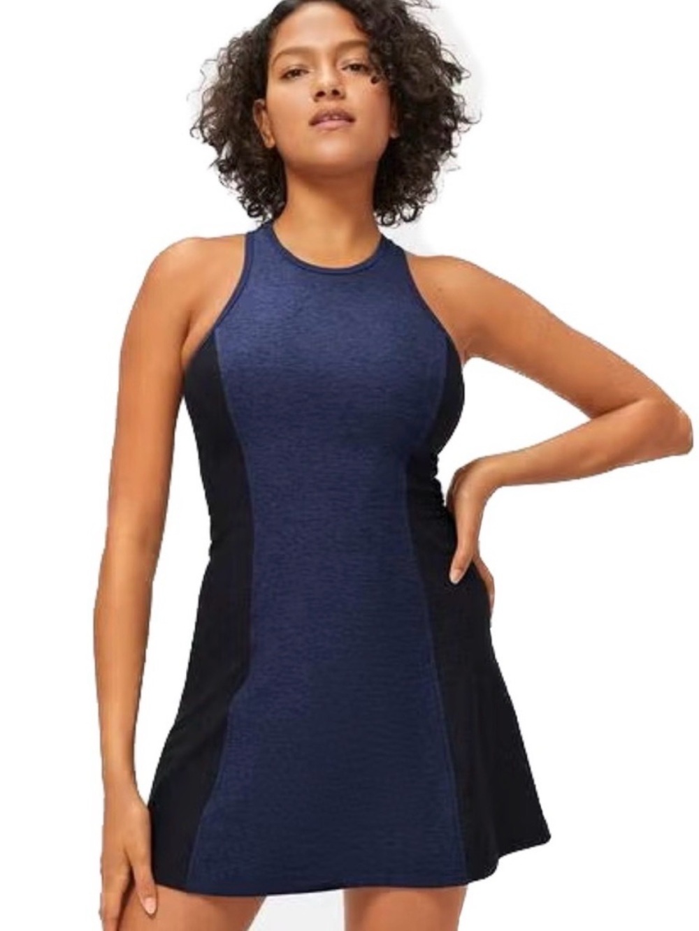 Outdoor Voices Athena Dress Navy Charcoal Racerback Athletic Mini M